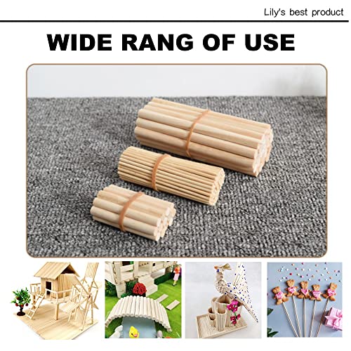 HOPELF 100PCS Dowel Rods - 1/2 x 12 Inch Bamboo Sticks - for Crafts, Hardwood Dowel Assortment - size: 1/2" x 12"