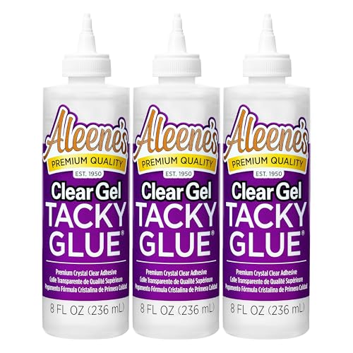 Aleene's Clear Gel Tacky Glue, Dries Clear, 8 fl oz 3-Pack - size: 8 fl oz
