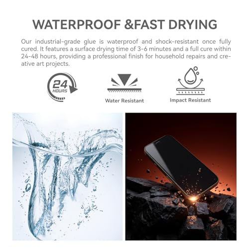 B-7000 Glue for Rhinestones and Jewelry Making | 50ml Clear Multipurpose Adhesive with Precision Tip | Super Strong Viscosity Craft Glue for Phone Screen Fabric Glass Wood | Waterproof Industrial Glue