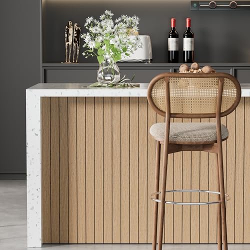 Arthome Peel and Stick Slat Wall Panels 15.7 "x240,Self-Adhesive PVC Wood Grain Wallpaper Panel,3D Thick Faux Soundproof Backsplash Accent Wall Tile for Walls & Furniture (Oak- Coverage 26 Sq.ft) - color: Oak, size: 15.7" x 240"
