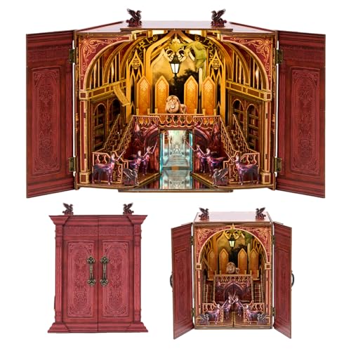 TOYQI Book Nook Kit for Adult, DIY Miniature Dollhouse Kit, Magic Wardrobe - color: Magic Wardrobe