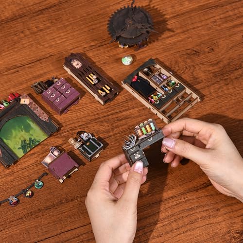 TOYQI Book Nook Kit for Adult, DIY Miniature Dollhouse Kit, Wizard's House - color: House of Magic