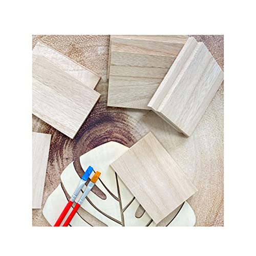 36 Pieces Unifinished Wooden Cutouts for Crafts,2.5 x 3.5 Inches Regtangle Shape, 6.4mm 1/4th Inch Thick Unfinished Wood Tiles (Pack of 3) - size: 2.5X3.5 Inch (Pack of 3)