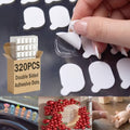 320Pcs Double Sided Adhesive Dots for Sonny Angel & Smiski Figures, Transparent Mounting Putty for Wall Decor, Posters, Photo & Crafting, Removable Sticky Tack Dots, No Residue & Wall Safe