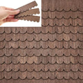 Wenqik 100 Strips Dollhouse Roof Shingles, Brown - color: Brown