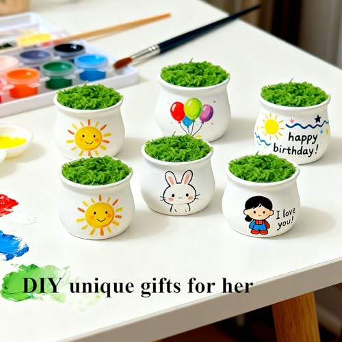 Joekaran Mini Flower Pots for DIY Crafts, 2inch Crochet Supplies, Set of 12