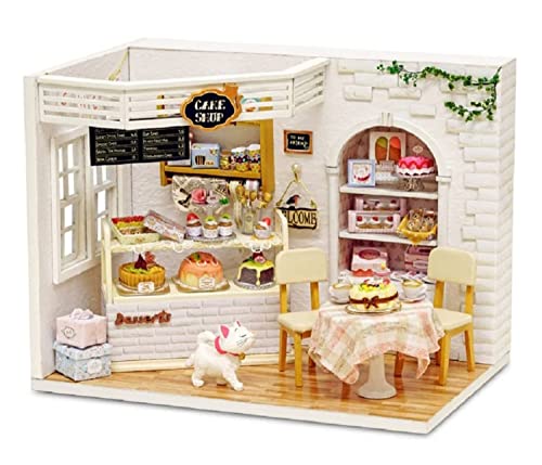 Kisoy Romantic and Cute Dollhouse Miniature DIY House Kit Creative Room Perfect DIY Gift for Friends,Lovers and Families (Cake Diary) - color: Cake Diary