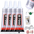 B7000 Jewelry Glue, 4PCS X 25ML B-7000 Clear Super Glue Multi-Function Glues Transparent Industrial Adhesive for Phone Repair Jewelery Making Crafts Fabric Metal Nail Art Stone Wood Glass - style: B-7000 4x25ML