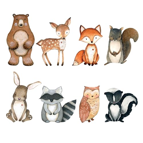 Forest Critters Painted Wooden Animal Cutout Shapes (Small (bundle of 8)) - size: Small (bundle of 8)