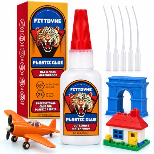 Plastic Glue 30g, Super Glue for Plastic, Strong Fast Drying Clear 3D Printer Glue Heavy Duty Waterproof Adhesive for Toys, Miniatures, Model, Acrylic, PVC, PLA, ABS,PETG,TPU - style: Plastic Glue & 3D Printer glue