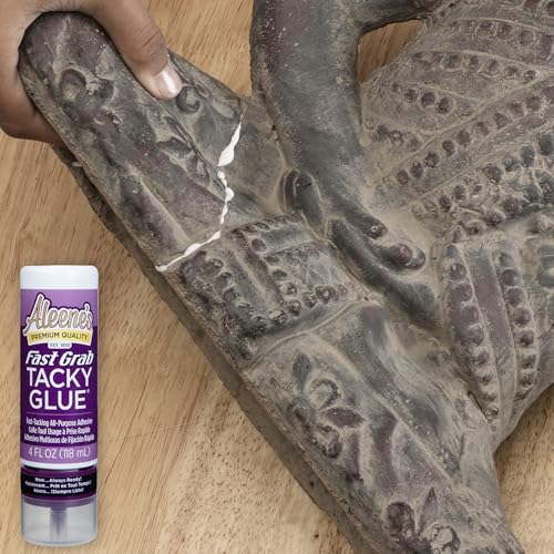 Aleene's Fast Grab Tacky Glue for Crafts in Always Ready Bottle, Nontoxic, Fast Hold, Dries Clear, 4 fl oz