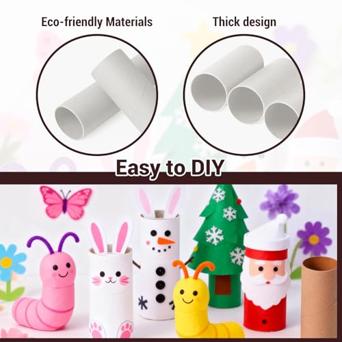 Czoynife White Cardboard Tubes for Crafts, 36Pack, Bulk Paper Rolls for Kids DIY, Classroom Art Supplies, Holiday Decor (1.38x3.98, 1.57x3.98,1.69x3.98) - color: White, size: 36Pack