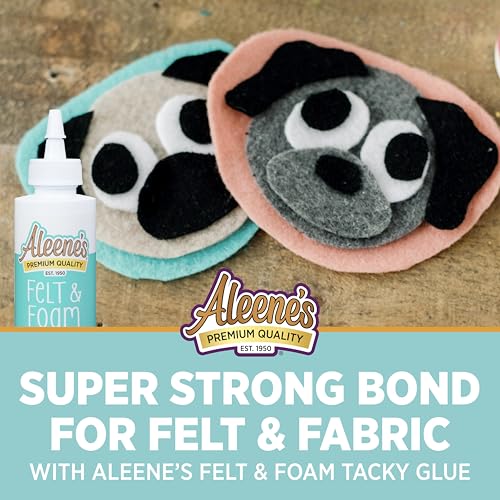 Aleene's Felt & Foam Tacky Glue, Fast-Grab Craft Glue for Felt, Foam, Pom-Poms, Feathers & DIY Crafts, Clear-Drying, 4 fl. oz. - size: 4 fl. Oz.