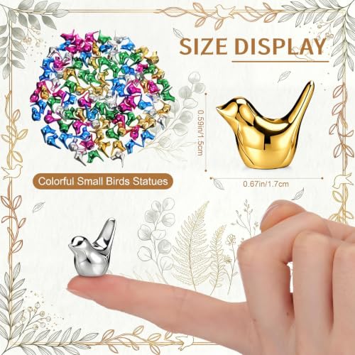 Sieral 150 Pcs Multicolor Mini Bird Figurines Miniature Resin Bird Statues - color: Multicolor