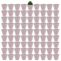 Yishang 1.9 Inch Tiny Pink Terracotta Pots Pack of 72-Small Mini White Clay Pots with Drainage Holes Flower Nursery Terra Cotta Planter for Tiny Cactus,Herb,Succulent Plants,Crafts - color: Pink