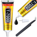 Upgrade T-7000 Black Adhesive Glue, Cridoz 110ml Waterproof Jewelry Glue Precision Craft Adhesive for Cell Phone Screen Repair Glass Wood Crafts Metal and Stones - color: Black