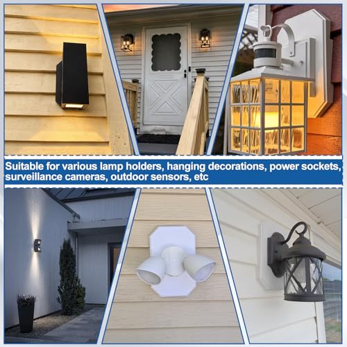 3 Pack Black Vinyl Siding Mounting Blocks for 1/2" Lap Double and 4" Siding - color: Rectangle Black, size: 3 pack