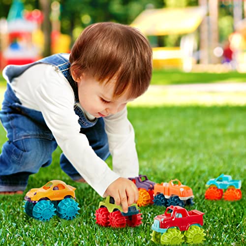 Battat Mini Monster Trucks, 6 Toy Trucks with Storage Bag, Vehicles - style: Monster Trucks
