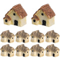BESPORTBLE Mini House Ornament Set House Model Micro Landscaping Decor 12 pcs Miniature Village Houses for Garden Patio Yard Balcony Fairy Garden Scene Layout