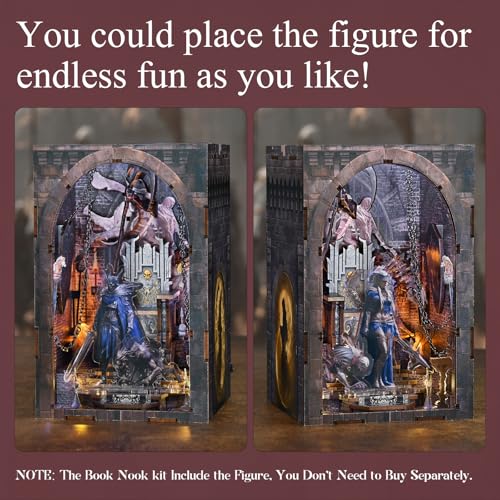CCCDF Throne of Bones Book Nook Kit, DIY Miniature House with LED - color: Throne of Bones