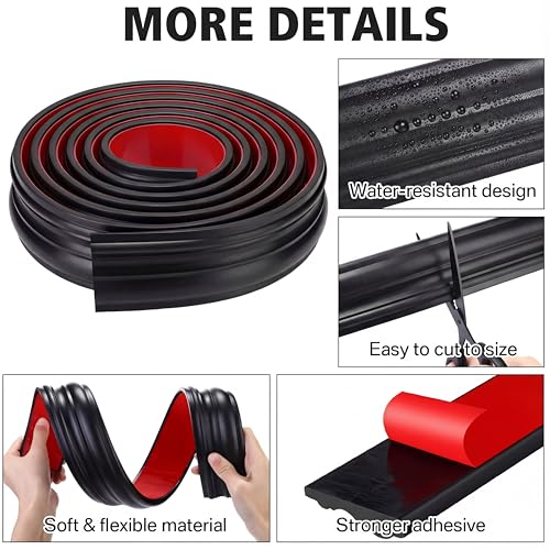 118 Inch x 2.36 in Peel and Stick Wall Molding Trim Black Chair Rail Panel Flexible Self Adhesive 3D Crown Moulding Trim for DIY Home Wall Decor Mirror Protection Door Cabinet Frame(Stylish) - color: Black, size: 118 Inch X 2.36 in, style: Stylish
