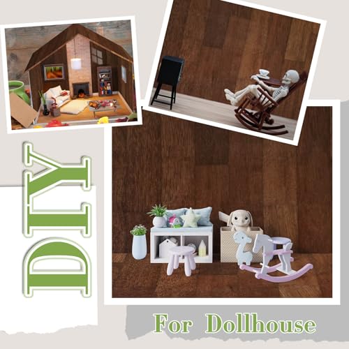 Flutesan 12 Pcs Miniature Dollhouse Wallpaper, Elegant Style - style: Elegant Style
