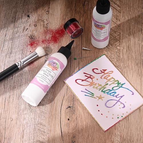 Art Institute Glitter Designer Dries Clear Glue, 4oz with Metal Tip & Pin