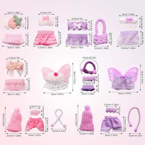 10 Sets 3in/7.5-8cm Doll Clothes Outfits, Mini Baby Costume - style: Style 2