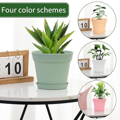 GARDIFE 20 Pack 4 inch Plant pots, planters for Indoor Plants, Flower pots, Color - color: 4-color, size: 4 inch