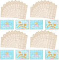 Deekin 30 Sheets Unfinished Wood Blank Puzzles Customizable Blank Wooden Pieces Freeform Things to Paint, Write and Draw On, Wooden Jigsaw Puzzles for Kids DIY Craft, 8.9 x 5.9 Inch (Pack of 4) - size: 8.9 x 5.9 inches (Pack of 4)