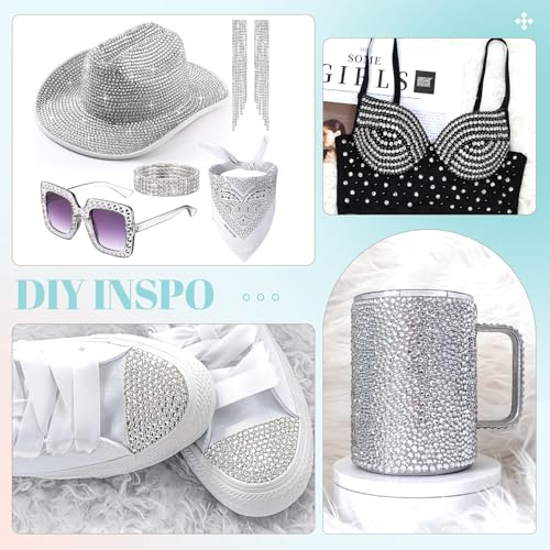 6100Pcs Resin Rhinestones for Crafting with 2Pcs 10ml B7000 Jewelry Glue, 1 Box Flatback Crystals Diamond (Clear) for Bedazzling Crafts DIY Nail Art Non Hotfix Gems for Clothing Shoes Tumblers - color: Clear, size: 1 Small Pack + 2Pc Glue