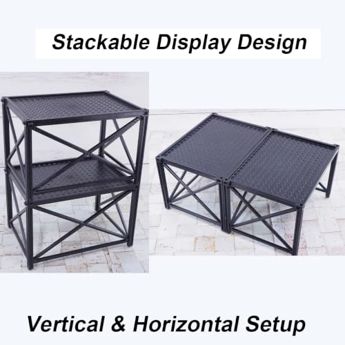 Japanese Miniature 2 pack Stackable Storage Rack, Scale Industrial Display Rack for anime figure Display and Mini Car Storage, Diorama Accessory, Made in Japan