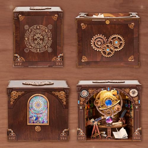 TOYQI Book Nook Kit, DIY Miniature Dollhouse Kit for Adults and Teens - color: Magic Workshop