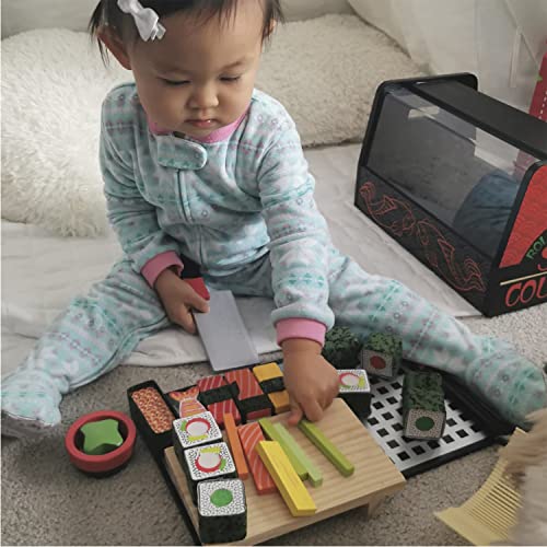 Melissa & Doug Sushi Slicing Wooden Play Food Set
