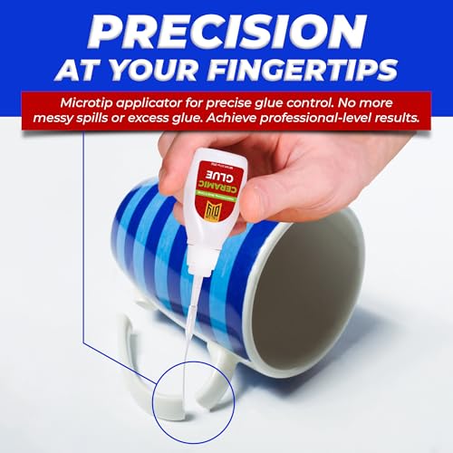 Y’allCanDiy Ceramic Glue Repair, Pottery Glue for Porcelain, Mugs & China - size: 1 Pack