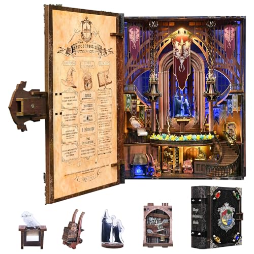 CCCDF Book Nook Kit, DIY Miniature House Kit for Adults - color: Magic Admissions Guide