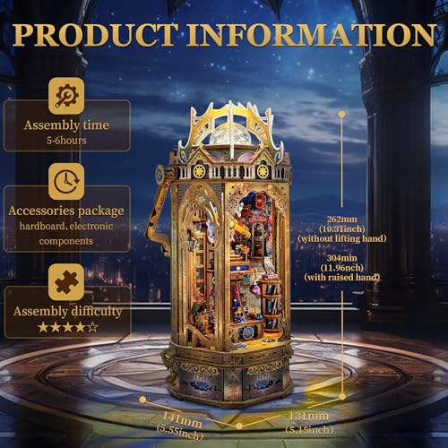 Book Nook Kit DIY 3D Wooden Puzzle - Starry Guide Camping Light - color: Starry Guide Camping Light