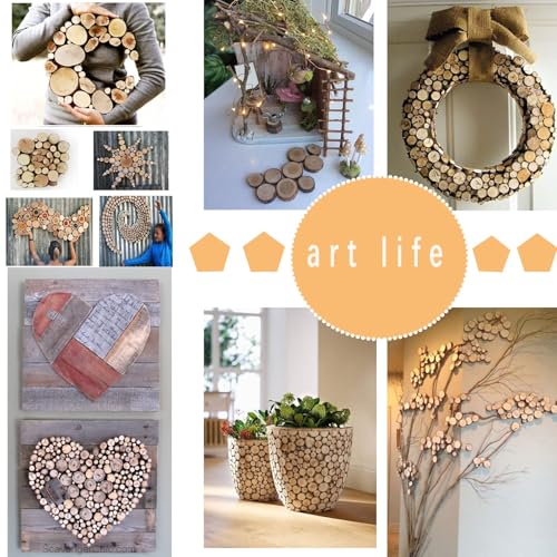 Small Wood Slices Unfinished Natural Wood Pieces 1.5-2.5cm 100Pcs - size: A (1.5-2.5 cm) 100Pcs
