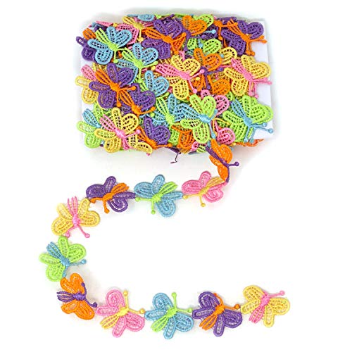 Honbay 5 Yards Decorating Lace Embroidered Trim Ribbons for Sewing or Craft Decoration (Butterfly) - color: Butterfly