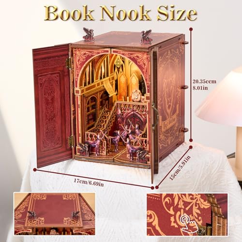 TOYQI Book Nook Kit for Adult, DIY Miniature Dollhouse Kit, Magic Wardrobe - color: Magic Wardrobe