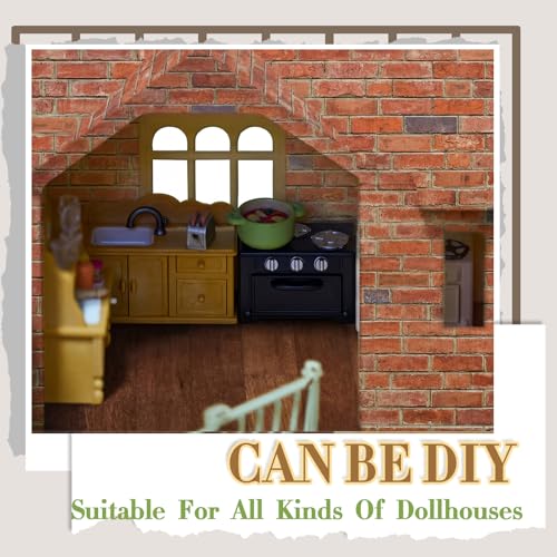 Flutesan 12 Pcs Miniature Dollhouse Wallpaper, 2 Styles - style: 2 Styles