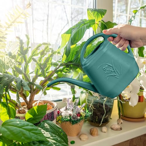 Watering Can - for Home Plant Garden Grip - 1 Gallon - Green - color: Green