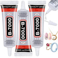 B7000 Glue for Rhinestones Crafts, 3PCS Clear B-7000 Super Jewelry Glue - color: 3x50 ml / 1.68 oz