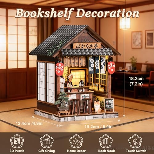 Roroom DIY Miniature House Kit, Japanese Izakaya Tavern Dollhouse Kit - color: The Mellow Pub