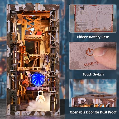 CCCDF Aerospace Foundry Book Nook Kit, Miniature Dollhouse DIY Space - color: Aerospace Foundry