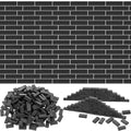 Civaner 350 Pcs Miniature Model Bricks for Crafts, 1/35 Scale,Black - color: Black