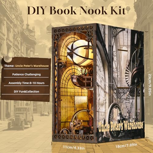 TOYQI Book Nook Kit for Adult, DIY Miniature Dollhouse Kit, Airship Model - color: Uncle's Warehouse