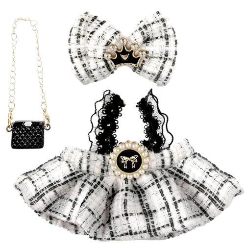 Clothes for LA BUBU 17cm Doll (NO Doll),Outfit for LABUBU,Clothes Set for LA BUBU Dress Up,Accessories for LA BUBU - color: Chaneel