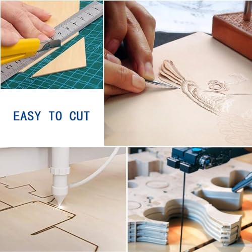 Cassny Unfinished Wood Pieces,6 Pack Basswood Sheets18 x12 x 1/16,Basswood Plywood Wood Sheets for Crafts,Perfect for Painting,Drawing,Laser,Engraving,Burning and CNC Cutting (12x18x1/16) - color: 12x18x1/16