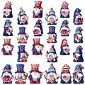 Yaomiao 60 Pcs Mini Resin 4th of July Gnomes Figurines Bulk Small Resin Patriotic Gnome Miniature Gnomes USA America Independence Day Decoration for Table Landscape Tiered Tray Decor - style: Independence Day
